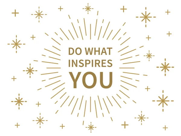 Do what inspires you banner — 스톡 벡터