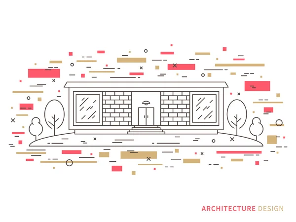 Maison de brique design moderne — Image vectorielle