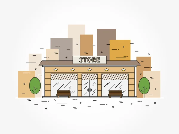 Mağaza (shop) mimarisi — Stok Vektör