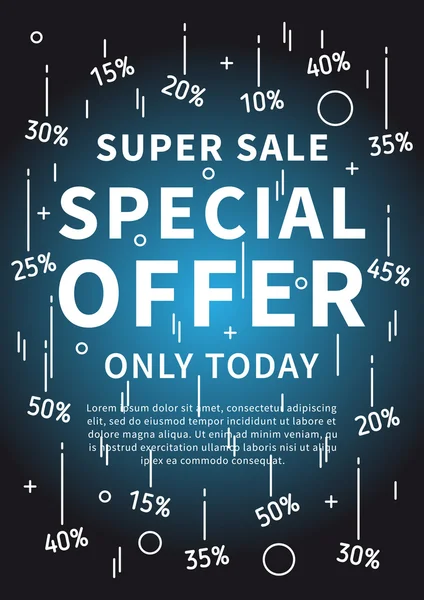 Oferta especial Super Sale banner —  Vetores de Stock