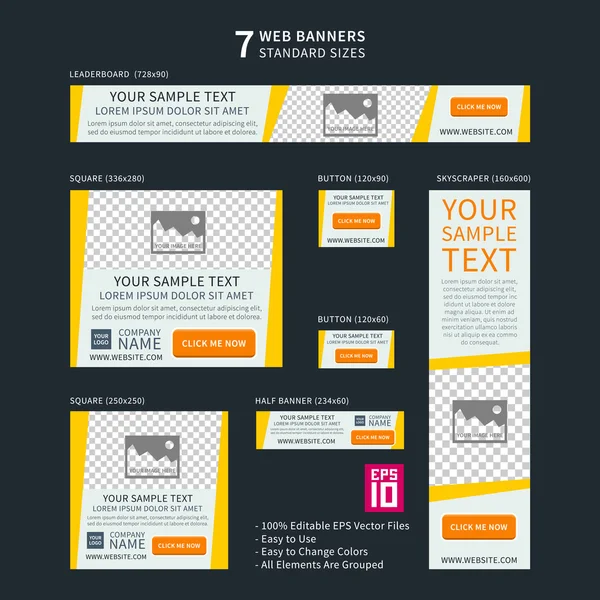 Web Banners Set — Stock Vector