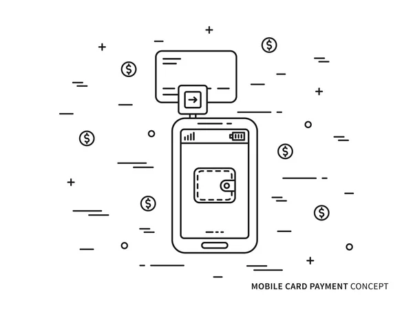 Banking mobila kortbetalning — Stock vektor