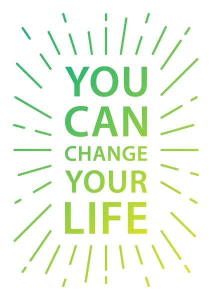 Podes mudar a tua vida. — Vetor de Stock