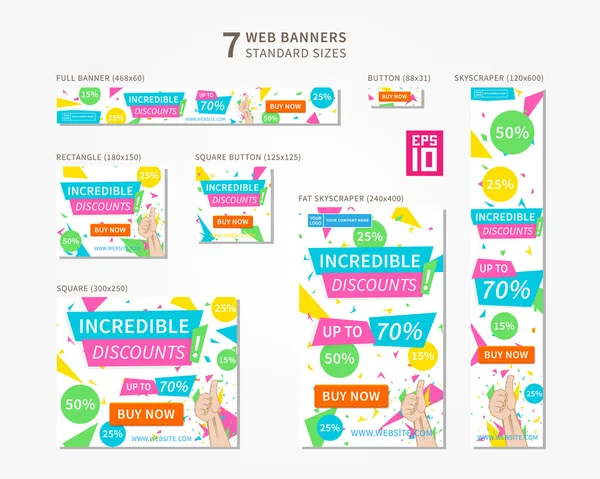 Banner web Incredibile collezione Sconti — Vettoriale Stock