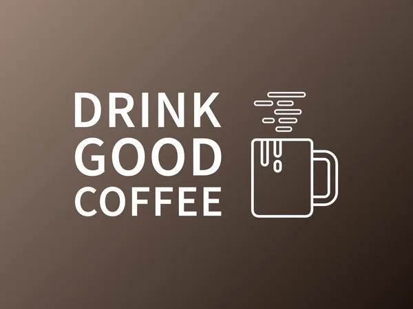 Drink goede koffie. Decoratieve banner — Stockvector