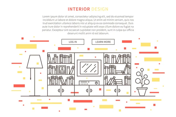 Liniowy projekt graficzny salonu — Wektor stockowy