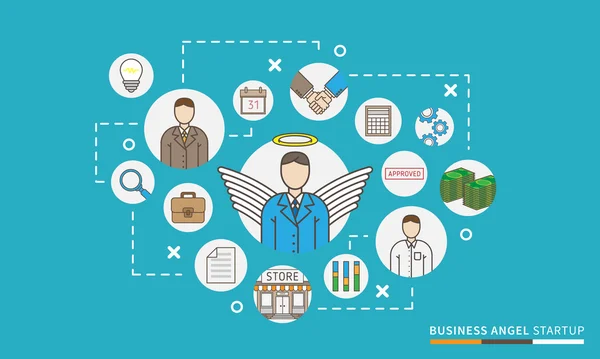 Démarrage business angel — Image vectorielle