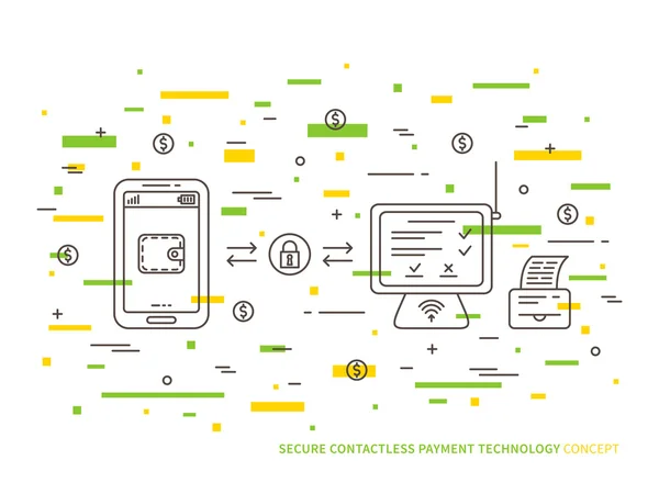 Contactless payment method — Stock Vector