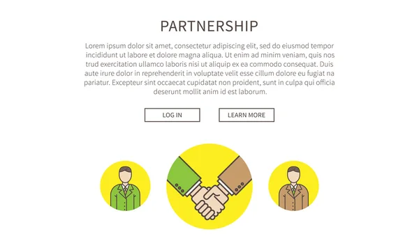 Концепция веб-дизайна для партнерства — стоковый вектор