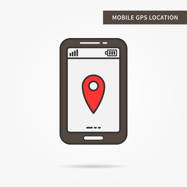 Icono de navegación GPS móvil — Vector de stock