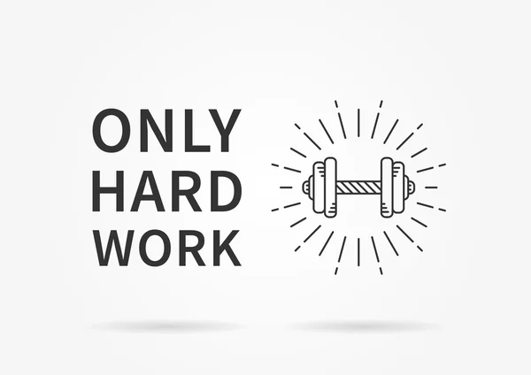 Only hard work. Inspirational quote — Stock vektor