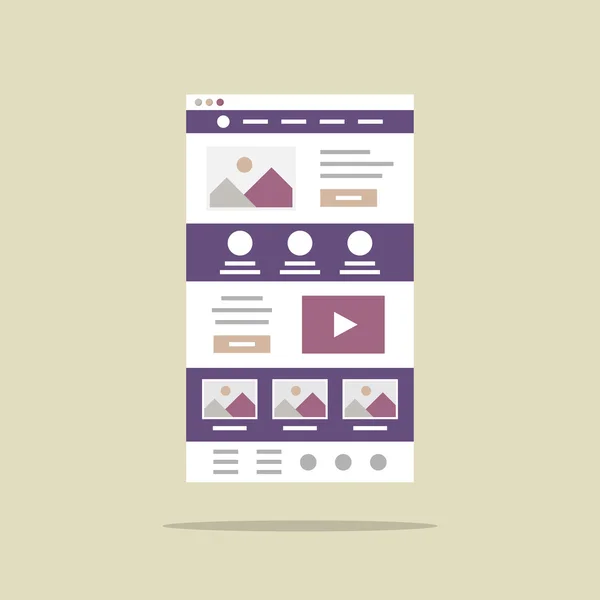 Landing page layout — 图库矢量图片
