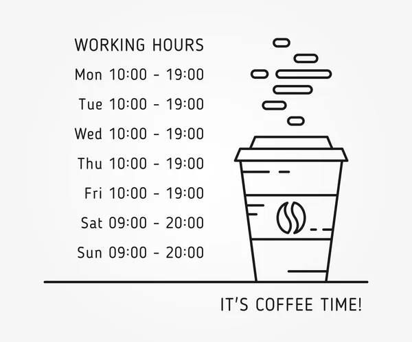 Coffee time creative graphic concept — Stockvector