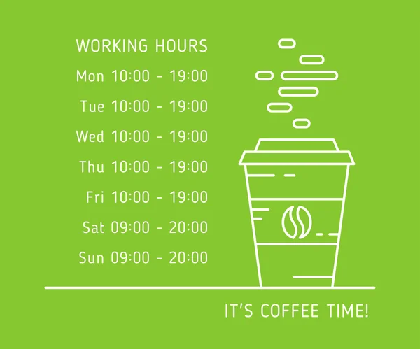 Coffee time creative graphic concept — ストックベクタ