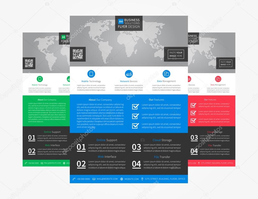 corporate flyer poster report template ストックベクター