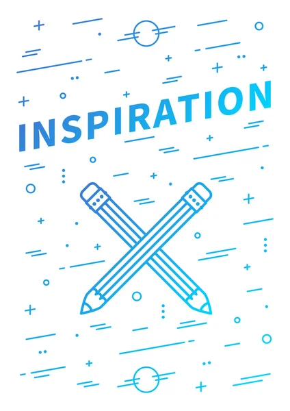 Inspiration banner med pennor — Stock vektor