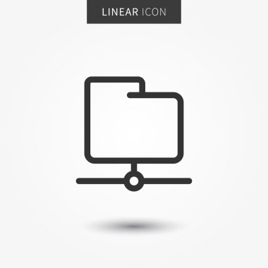 Folder line icon clipart