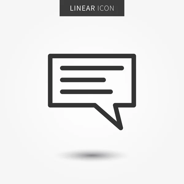 Message line icon — Stock Vector