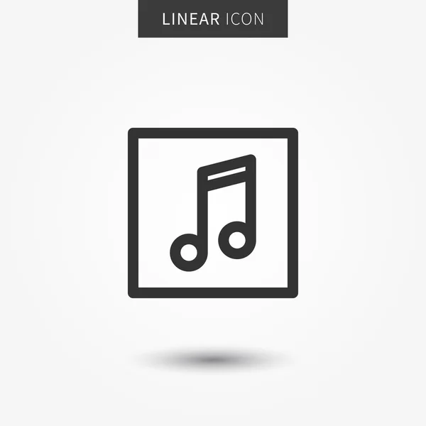 Play Music Line Ikone — Stockvektor