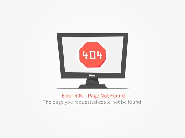 Erreur 404 page ordinateur — Image vectorielle