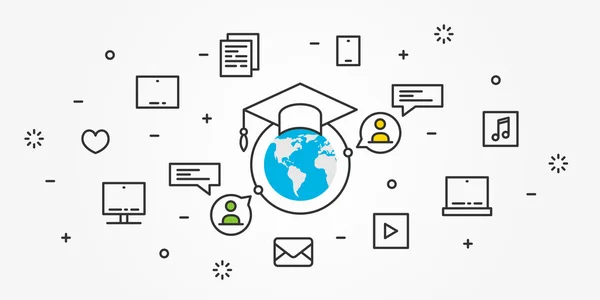 Wereldwijde onderwijs concept — Stockvector