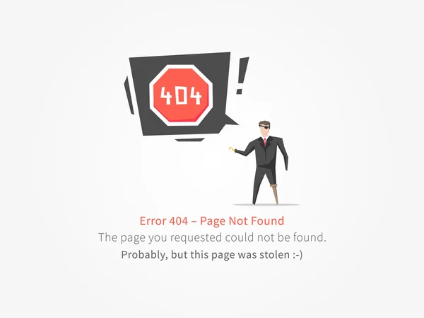 Erreur 404 page pirate — Image vectorielle