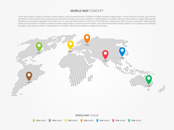 World Map Infographic Perspective