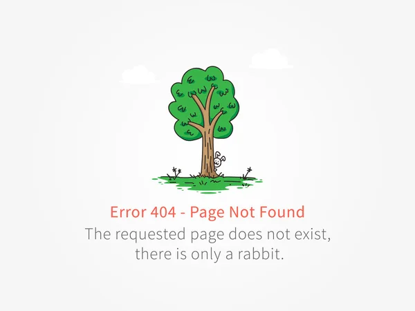 Errore 404 pagina coniglietto — Vettoriale Stock