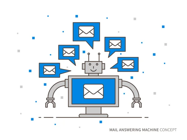 Mail üzenetrögzítő készülék — Stock Vector