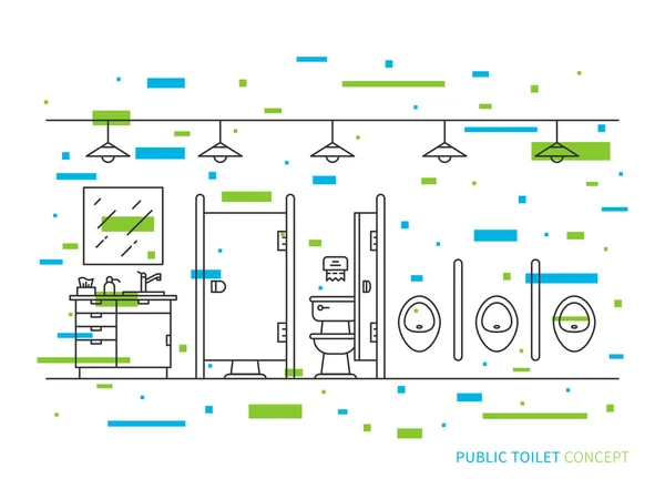 Concept de toilettes publiques — Image vectorielle