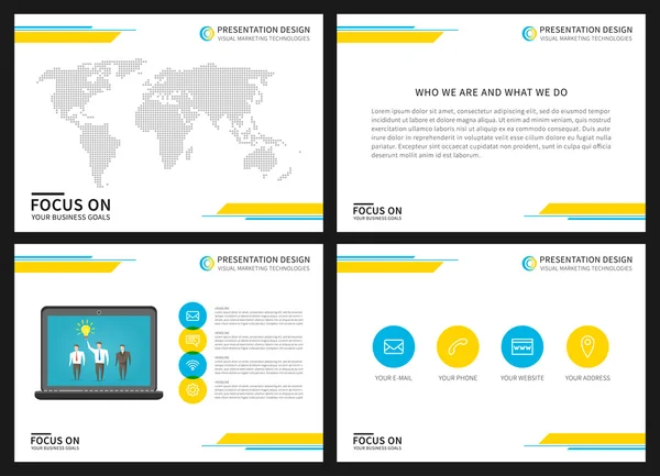 Дизайн макета презентації 3 — стоковий вектор