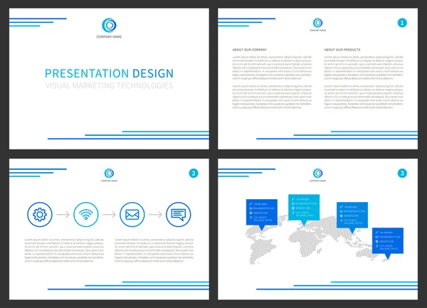 Design del layout di presentazione — Vettoriale Stock