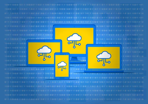 Elektronisk data cloud-teknologi – Stock-vektor