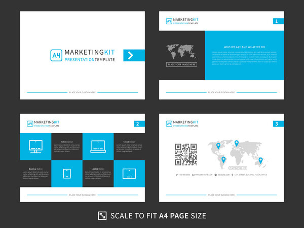 Векторный шаблон маркетингового комплекта
