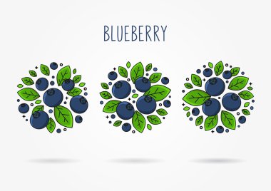 Yaban mersini etiketleri yuvarlak