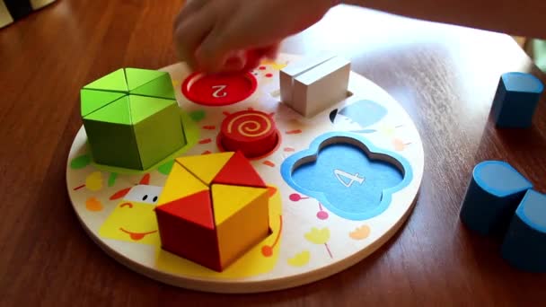 Enfant recueille puzzle — Video