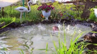 Çocuk su sıçramasına eğlenceler