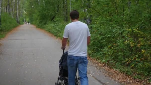 Caminatas familiares en el parque — Vídeos de Stock