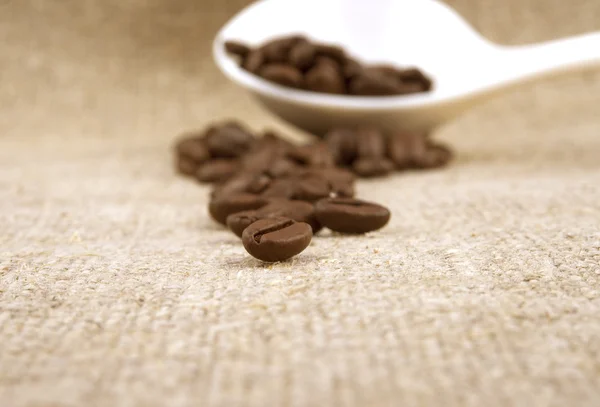 kahve çekirdekleri keten kumaş 