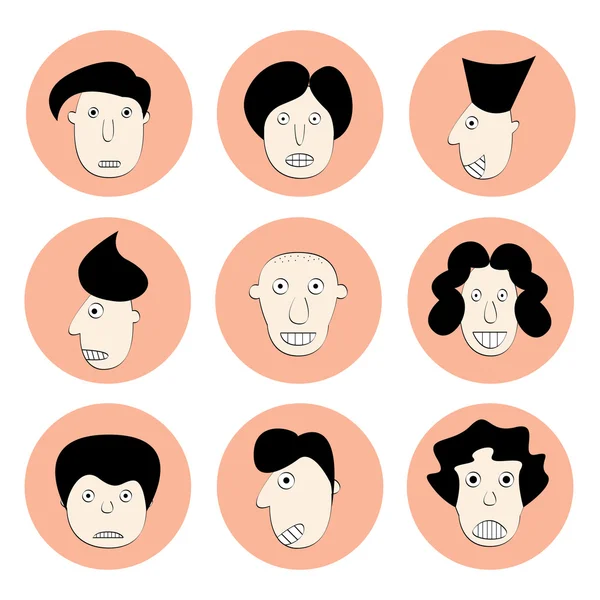 People faces icon vector