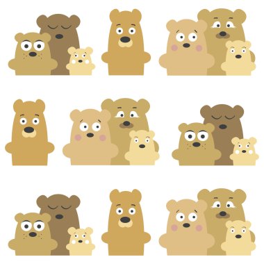 Vektör desen ayılar ile. 