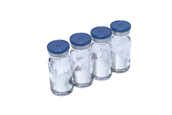 Glasflaschen Mit Medizinischen Impfstoffen Medizin Und Gesundheitswesen — Stockfoto