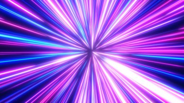 Parlak desenli parlak neon ışığı patlaması.