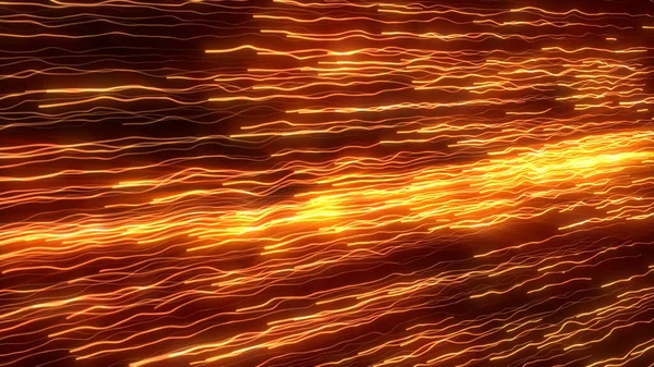 Dinamik ışık çizgileri büyüleyici parlak çizgiler oluşturur. Bu soyut arkaplan enerji, hareket ve akıcılığı canlı turuncu bir renkle iletir.