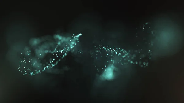 Parlayan parçacıklarla soyut kozmik enerjinin büyüleyici bir sahnesi. Bu ruhani görüntü, dinamik hareketi derin siyah ve deniz mavisi renklerinde yakalar. Gizem ve merak hissi uyandırır..