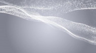 Soyut temiz nokta dalgaları hafif bir arkaplan boyunca sorunsuzca hareket ederek havalanma ve teknolojik karmaşıklık hissi yaratıyor. Sunumlar ve bilimsel projeler için ideal. Kusursuz döngü.