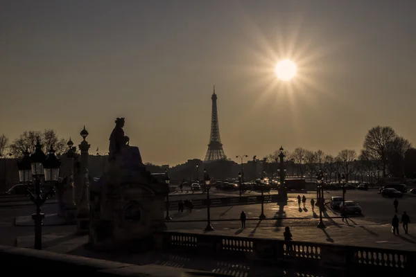 Tour Eiffel al atardecer — Foto de Stock