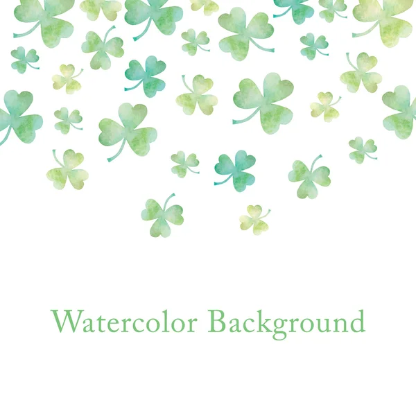 Green clover watercolor illustration — Stock Photo, Image