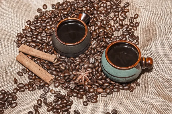 Kaffeetassen aus nächster Nähe — Stockfoto