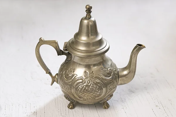 Marokkaanse zilveren theepot — Stockfoto